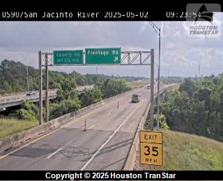 US-90 @ San Jacinto River, FACING South