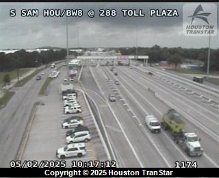 S Sam Hou/BW8 @ 288 Toll Plaza, FACING South