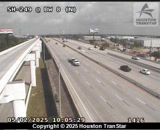 SH 249 Tomball Pkwy Southbound @ BW 8(N), FACING West
