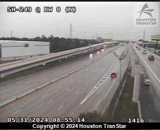 SH 249 Tomball Pkwy Southbound @ BW 8(N), FACING West