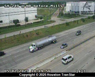 SH 249 Tomball Pkwy Northbound before Mills, FACING East