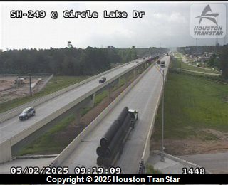 SH 249 @ Circle Lake, FACING West