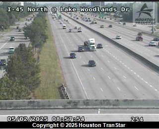 IH-45 NORTH @ LAKE WOODLANDS DR., FACING West