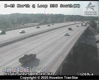 IH-45 North @ Loop 336 South (N), FACING West