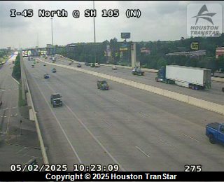 IH-45 North @ SH 105 (N), FACING West