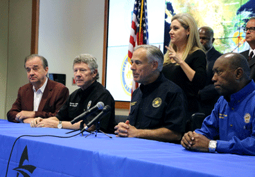 Partners briefing during press conference