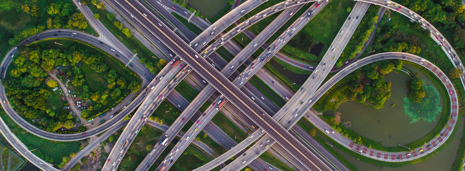 Ariel view of houston highways