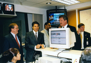 Gov Rick Perry visits EOC