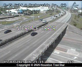 IH-45 Gulf at HARBORSIDE DR (W)